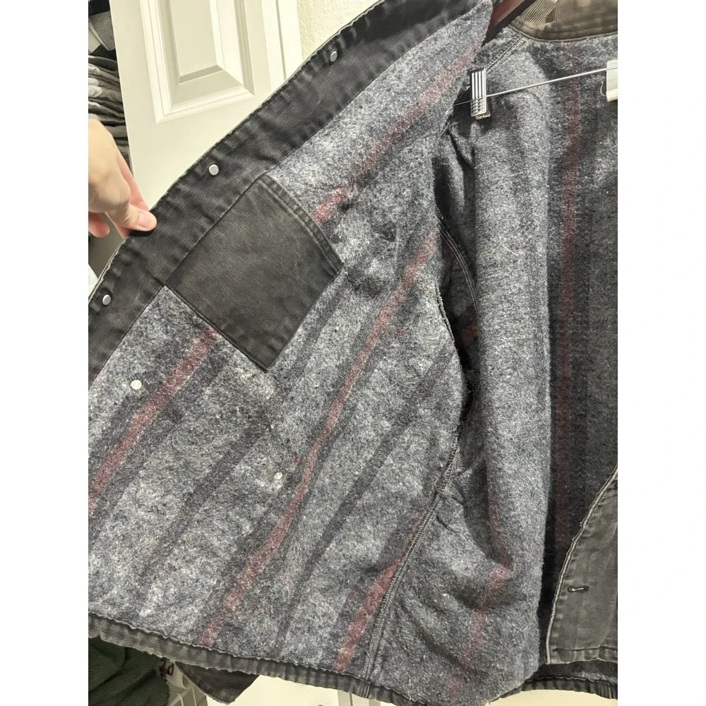 VINTAGE Carhartt Men Jacket 54 3X Blanket Wool Lined Chore Coat Detroit C001 90s